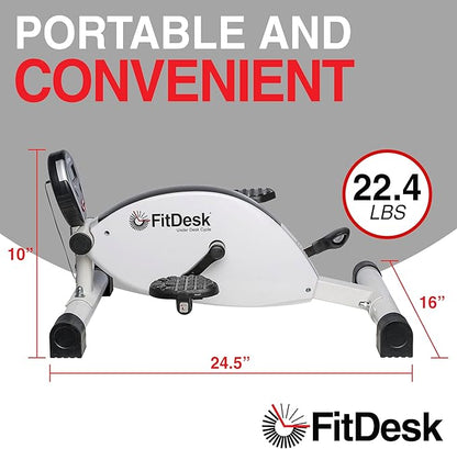 FitDesk Under Desk Bike Pedal Machine with Magnetic