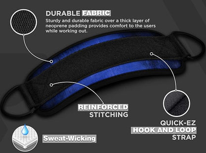 RDX Ankle Straps for Cable Machines Resistance Bands Attachment 7mm Neoprene 10”x4”, Gym