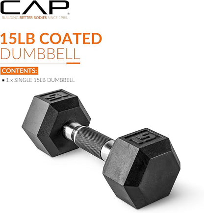 CAP Barbell Coated Hex Dumbbell Weight