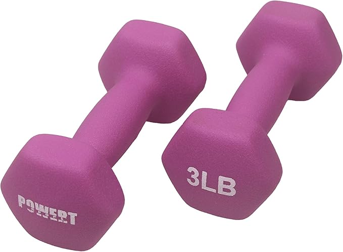 HEX Neoprene Dumbbell |Coated Colorful Hand Weights in Pair