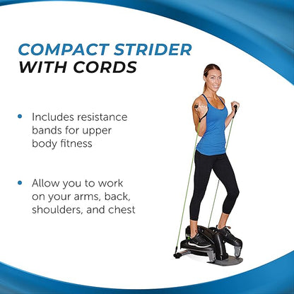 Stamina Inmotion Compact Strider Foot Exercise Machine - Under Desk Elliptical - Standing or Seated Elliptical Fitness Equipment