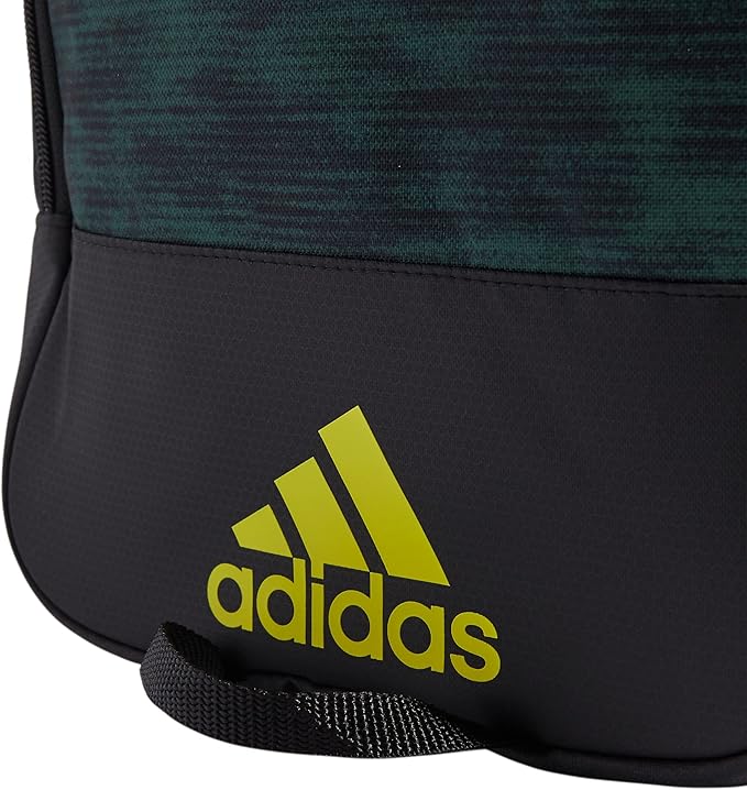 adidas Defender 4 Medium Duffel Bag, Static Wash Green Oxide/Black/Impact Yellow, One Size