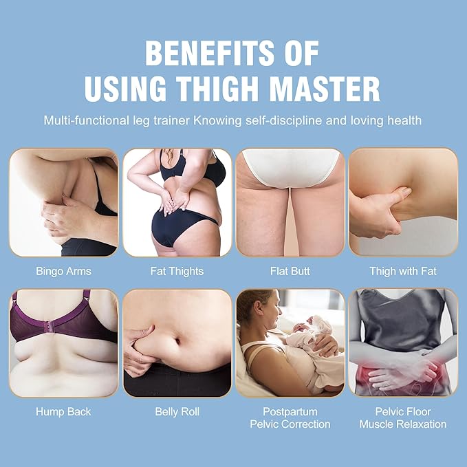 Thigh Master - Thigh Toner, Pelvic Floor Trainer, Kegel Trainer & Butt, Leg, Arm Toning Master Equipment for Home Gym Workout