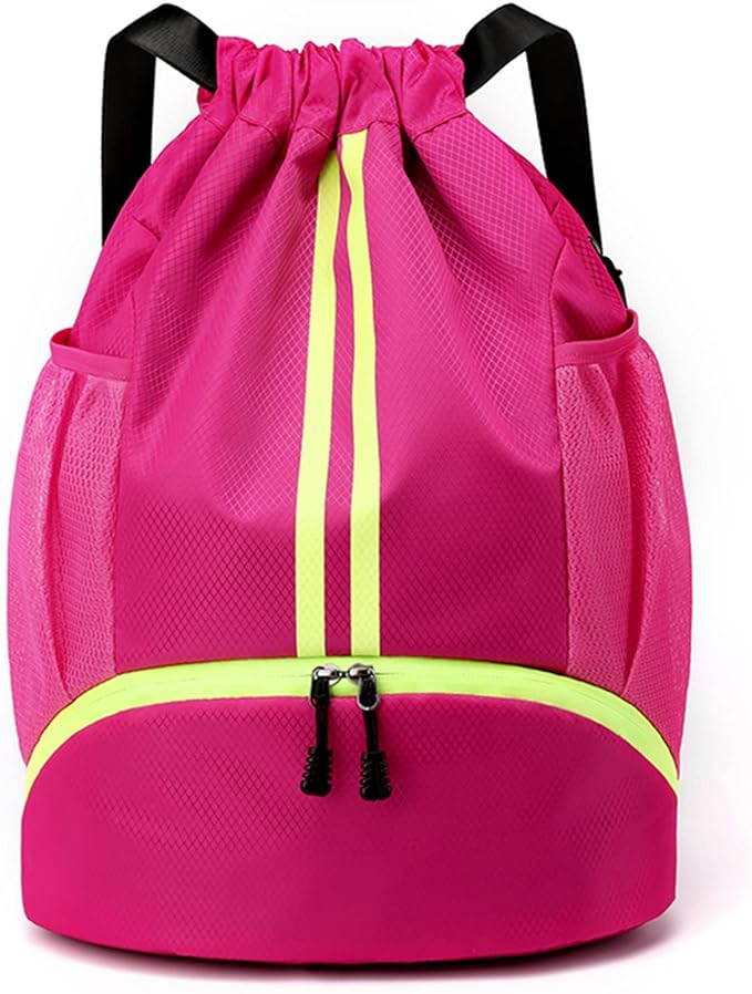 BROTOU Soccer Bags, Football Backpack, Volleyball Bag, Drawstring Soccer Backpack with Ball and Shoe Compartment