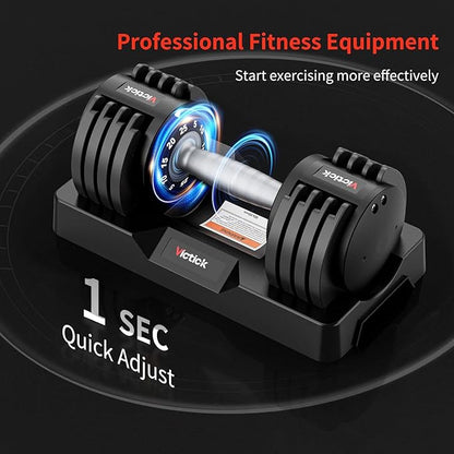 Adjustable Dumbbell Set 25LB Pair, Home Gym Weights with Non-Slip Handle, 5 in 1 Adjustable Dumbbells for Exercise and Full Body Strength Training