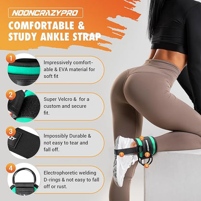 Ankle Strap for Cable Machine Women, Adjustable Gym Cable Ankle Straps for Kickbacks, Glute Workouts, Leg Extensions, Curls, Booty Hip Abductors, Ankle Cuff for Cable Machine Accessories