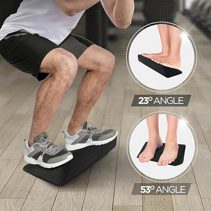 Yes4All Ankle Calf Stretcher 450LBS Rubber, Slant Board Improving Mobility & Flexibility, Anti Slip & Ergonomic Squat Wedges