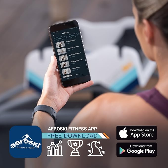 Aeroski Power Pro Home Fitness, The Most Fun Cardio Machine for a Total-Body Workout. Low Impact Plyometric Training. Free Fitness App, Coach-Led Live Classes and Virtual Reality Goggles.