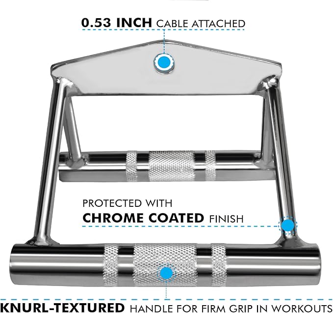 A2ZCARE Combo Tricep Press Down Cable Attachment - Cable Machine Accessories for Home Gym with Multi Option