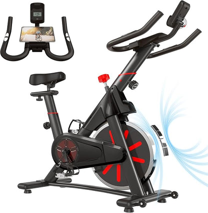 SogesPower Exercise Bike Indoor Cycling Bike Magnetic Stationary Bike Cycle Bike Fitness Bike for Home Silent Belt Drive with Phone Ipad Mount &Comfortable Seat Cushion