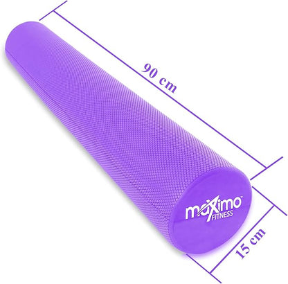 Maximo Fitness Foam Roller– 36" x 6" Exercise Rollers for Trigger Point Self Massage & Muscle Tension Relief, Massager for Back, Fitness, Physical Therapy, Exercise, Pilates and Yoga