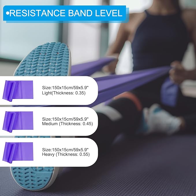 PATIKIL Resistance Exercise Bands Workout Bands Strengths Elastic Band for Strength Training Working Out Home Gym Physical Fitness Yoga