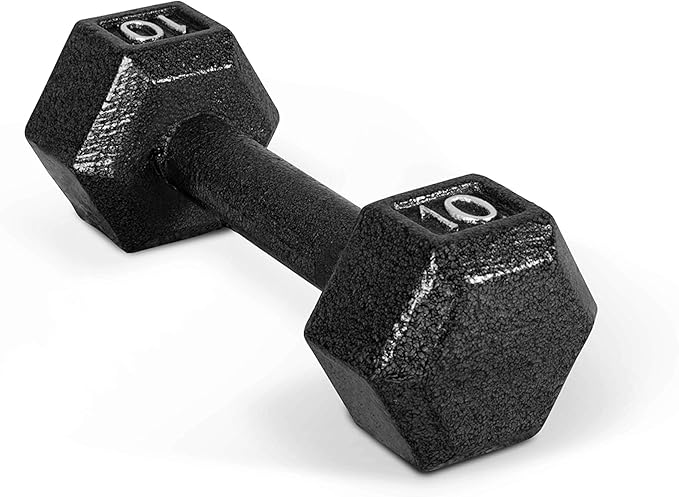 CAP Barbell Black Cast Iron Hex Dumbbell | 5-120 LBs | Single or Pair