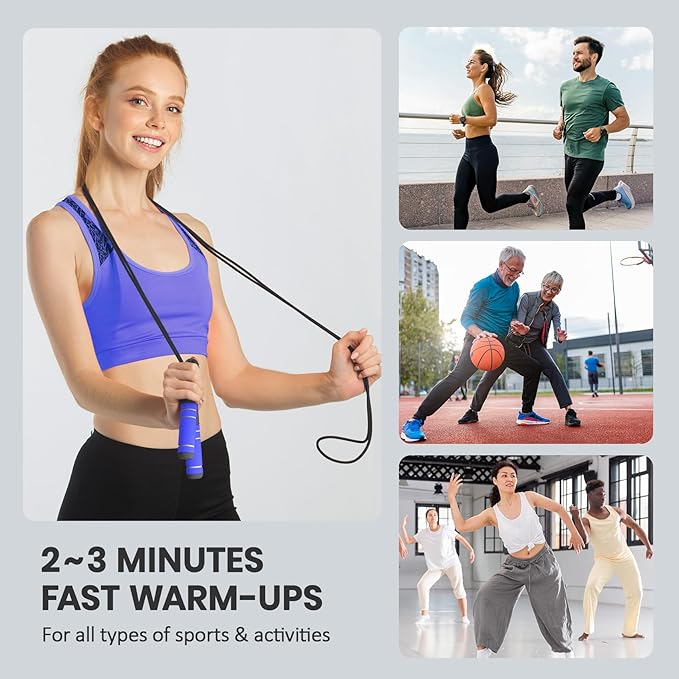 Jump Rope, multifun Speed Jumping Rope with Calorie Counter, Adjustable Digital Counting Jump Rope with Ball Bearings and Alarm Reminder for Fitness, Crossfit, Exercise, Workout, Boxing, MMA, Gym