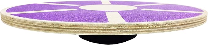 Signature Fitness Non-Slip Wooden Wobble Balance Board Core Trainer 15.55-inch Diameter with 360 Rotation for Stability Training, Multiple Colors