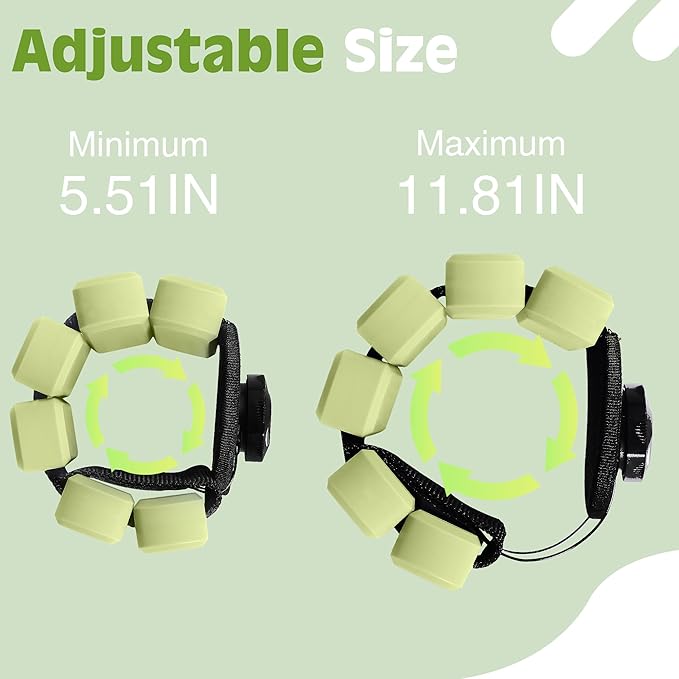 Wrist Weights - set of 2(1lb each), Adjustable Wearable Silicone Wrist & Ankle Bangles for Men and Women, Increase Training Intensity for Yoga, Pilates, Aerobics, Gym, Swimming, Hiking, Housework, Jogging, etc.