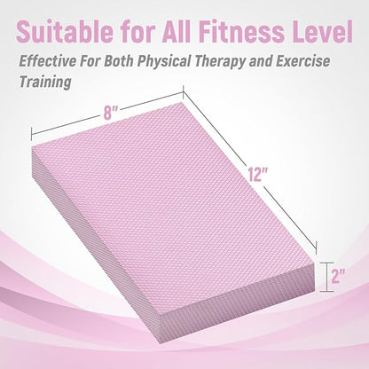 Balance Pad for Exercise12x8x2 Inch,Non-Slip Foam Mat for Fitness,Yoga, Foam Balance Board Physical Therapy,Foam Pads & Knee Pad for floor