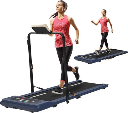 Exerpeutic 400 Lb. Capacity Heavy-Duty Walking/Jogging Exercise Treadmill - Home Gym Workout Equipment - Foldable Under Desk Design