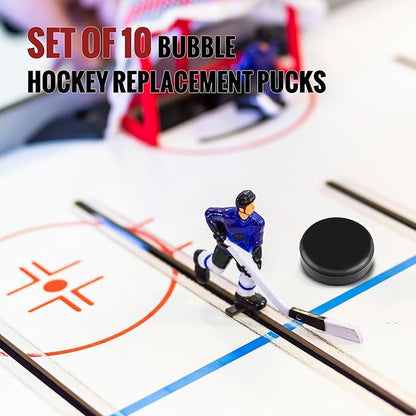 Liliful 0.98 x 0.33 Inch Mini Hockey Pucks for Tables Game Small Replacement Pucks Hockey Accessories for Adults Fun Entertainment Equipment