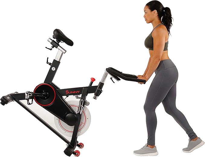 Sunny Health & Fitness Magnetic Belt Drive Indoor Cycling Bike With Optional SunnyFit® App Connectivity