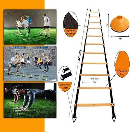 Agility Ladder Speed Agility Training Equipment 1 Agility 20ft,4 Hurdles,Training