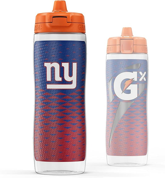 Gatorade Gx NFL Non-Slip Squeeze Bottles, 30 fl oz, Gx Hydration System