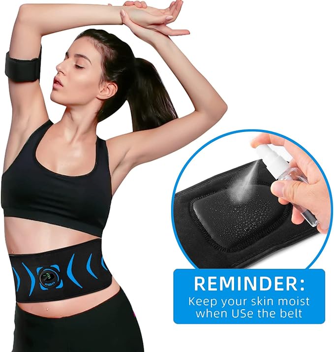 ABS Stimulator, Abdominal Toning Belt Portable Muscle Toner Waist Trainer Fitness Trimmer Workout Equipment for Home