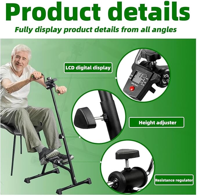 Pedal Exerciser for Seniors elderly exercise equipment Hand Arm Leg and Knee Peddler Bike for senior