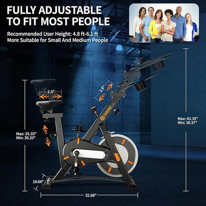 SAMINI Exercise Bike Stationary Indoor Cycling Workout Bikes Bicycle Exercise Machine Fitness Cardio Training Bike For Home Gym