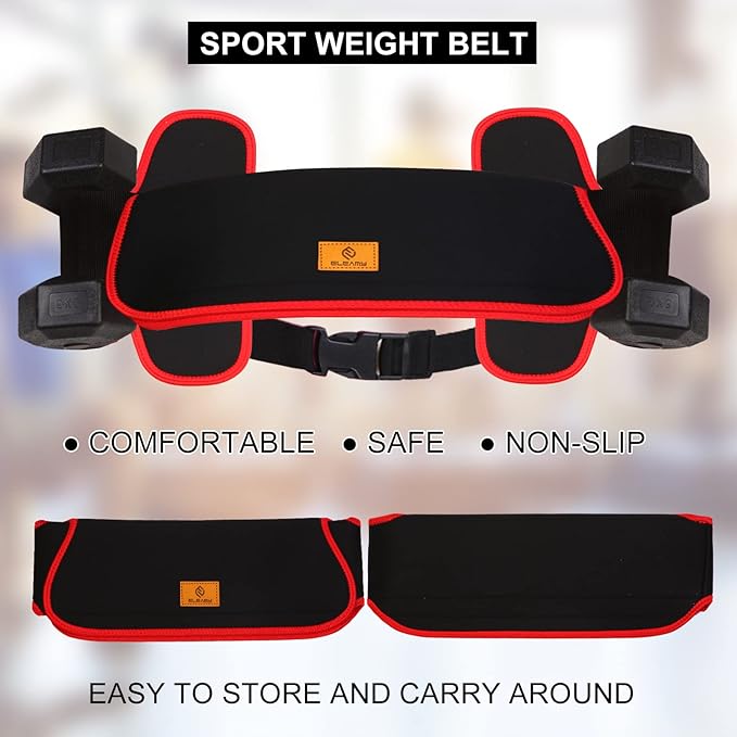 Hip Thrust Belt for Dumbbell, Booty Belt for Dumbbells, Won't Scratch Hip, Non Slip Belt Buckle, Easy to Use for Home Workouts