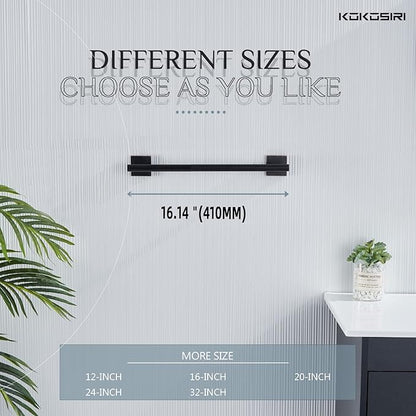 KOKOSIRI Hand Towel Bar Bathroom Towel Holder for Bath Kitchen Cabinet Towel Rails 16 Inch Oil Rubbed Bronze Stainless Steel B4005ORB-L16