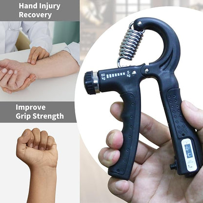 Grip Strength Trainer Adjustable Resistance 22-132 Lbs Hand Grip Strengthener Forearm Exerciser with Counter