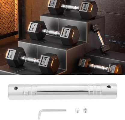 Create idea Dumbbell Connector Bar Dumbbell Pure Steel Connector Barbell Connector Bar Spin-Lock Dumbbell Connector with Bolts Wrench