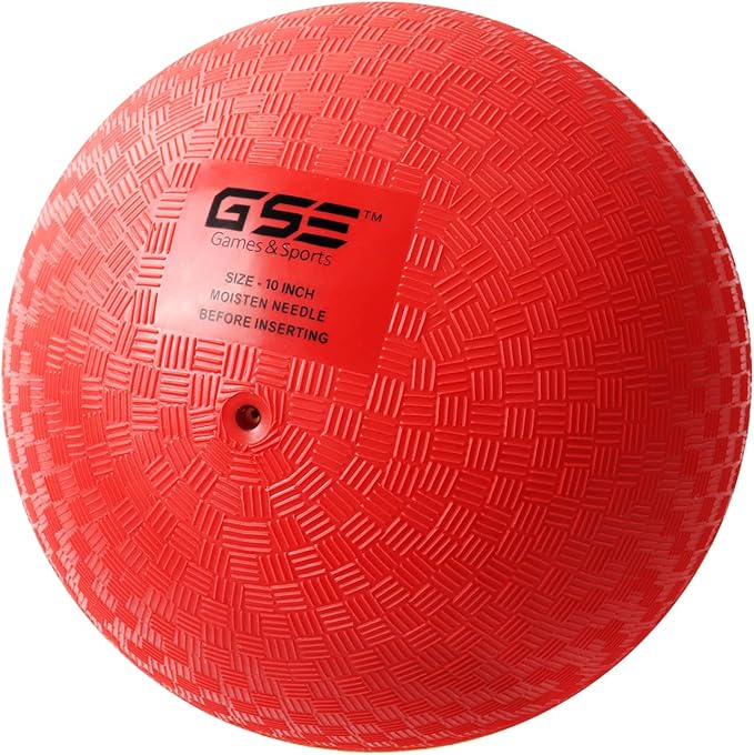 GSE Games & Sports Expert Inflatable Playground Balls, Kickball, Bouncy Dodge Ball, Handball. Great for 4 Square Ball Games, Gym, Yoga Exercises for Kids and Adults (7/8.5/10in, Several Colors Choice)