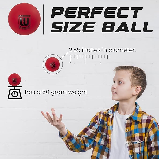 Winnwell Sports Street Hockey Balls - Indoor & Outdoor Balls with Storage Bag - Hockey Gear Ideal for Road, Or Street Hockey Games – 65mm & 50 Gram Weight