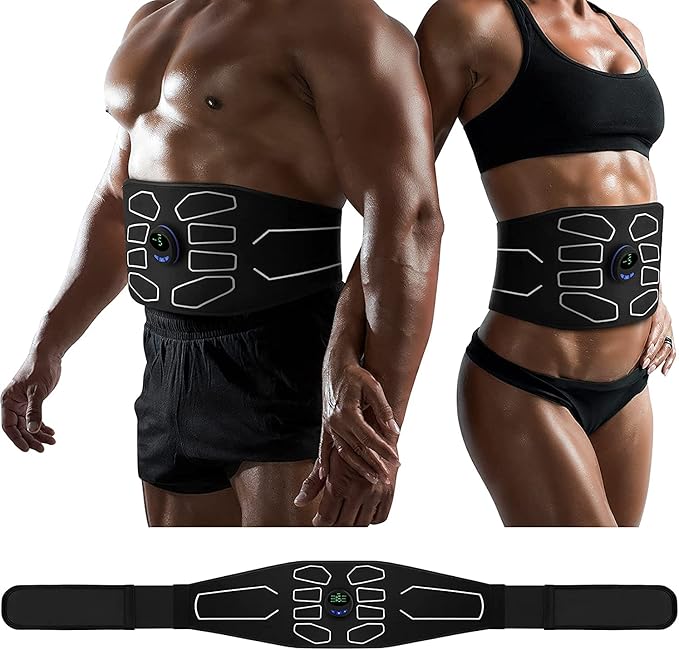 MarCoolTrip MZ ABS Stimulator, Ab Machine, Abdominal Toning Belt Muscle Toner Fitness Training Gear Ab Trainer Equipment for Home MZ-7