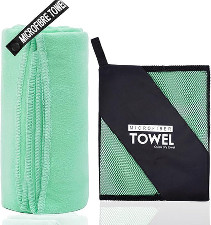 Microfiber Travel Towel, Soft Lightweight Quick Dry Towel, Super Absorbent Compact Travel & Sports & Beach Towels for Camping, Backpack, Gym, Swimming, Yoga, Hiking (XXL:40"×72" -MintColor)