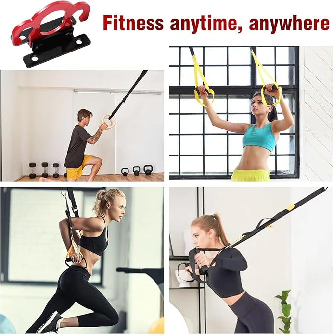 Resistance Band Wall Anchors Gym Wall Anchor System Versatile Space-Saving Solution with Resistance Band Bar and Wall Anchors for Home Gym Workouts Strength Training