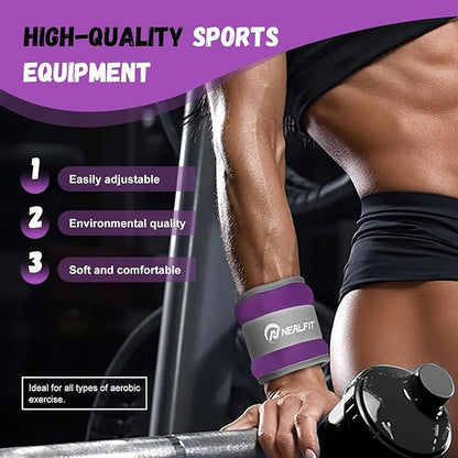 Ankle Weights for Men Women Kids, Leg Arm Wrist Weights with Adjustable Strap for Running, Gymnastics, Aerobics,Gym, Fitness