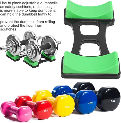 VGEBY Dumbbell Frame Stand, 2 Pcs ABS Dumbbell Bracket Mat Portable Storage Frame Stand Adjustable Floor Holder Fitness Equipment Combined Fitness Supplies Dumbbell