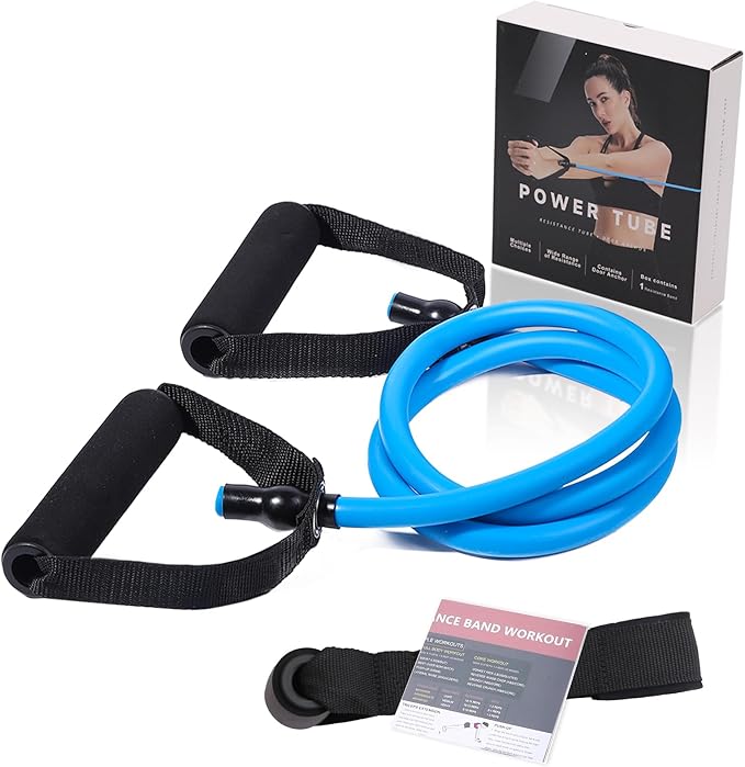 Resistance Bands with Handles for Working Out Women and Men, Exercise Bands with Door Anchor, Stretch Bands for Home Workouts, Simple Guide Included