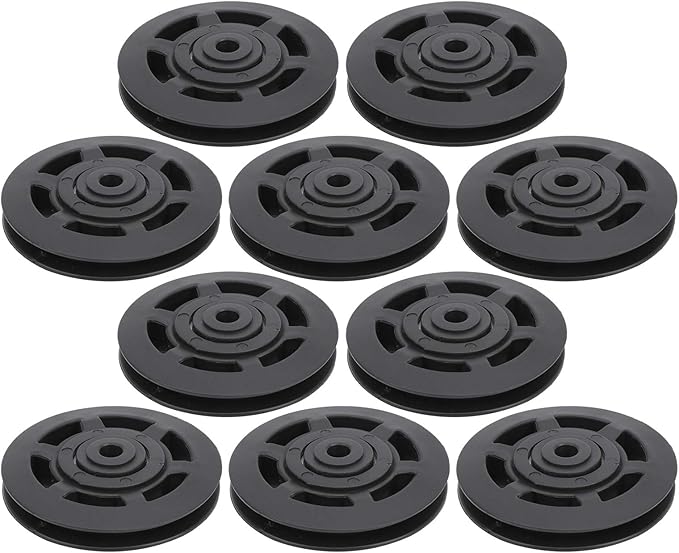 Keenso Bearing Pulley Wheel, 10Pcs/Set 95mm Pulley Universal Nylon Bearing Pulley Wheel Replacement Gym Fitness Equipment Combination fitness products