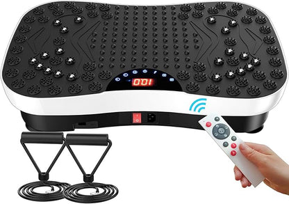 Vibration Plate Exercise Machine Whole Body Workout Vibrate Fitness Platform Lymphatic Drainage Machine for Weight Loss Shaping Toning Wellness Home Gyms Workout for Women Men