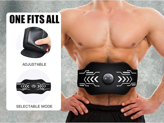 Abs Stimulator Transcutaneous Electrical Nerve Stimulator with Remote Control, Ab Machine, Abdominal Toning Belt Workout Portable Ab Stimulator Home Office Fitness Workout Equipment for Abdomen