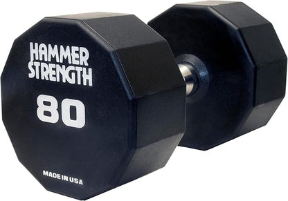 Hammer Strength 12 Sided Urethane Dumbbell 80Lb (1 Dumbbell)