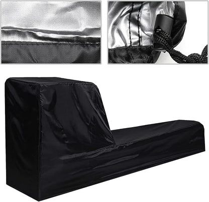 Fitness Rowing Machine Dust Cover 210D Oxford Fabric 95" x 24" x 40" Black Rowing Waterproof Machine Cover Fitness Equipment Protector