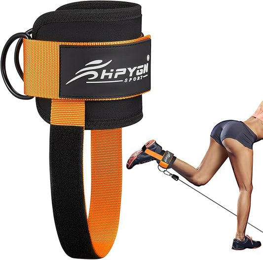 Ankle Strap for Cable Machine, Padded Ankle Straps for Cable Machine Kickbacks, Glute Workouts, Leg Extensions, Curls, Booty Hip Abductors Exercise, Adjustable Comfort Ankle Cuff for Gym