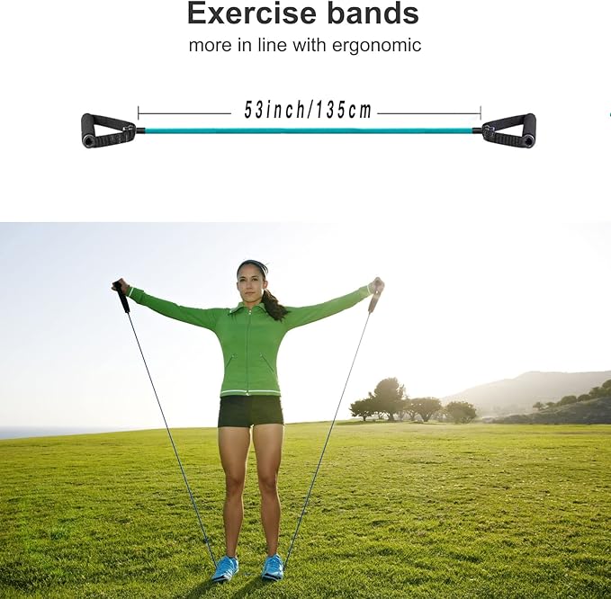 Resistance Bands with Handles,Single Resistance Bands,Exercise Bands Set,Workouts Bands for Physical Therapy,Strength Training for Women