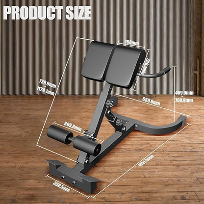 Hyper Back Extension Roman Chair – Multi-Functional Bench for Full All-in-One Body Workout Adjustable Ab Sit up Bench Decline Bench Flat Bench