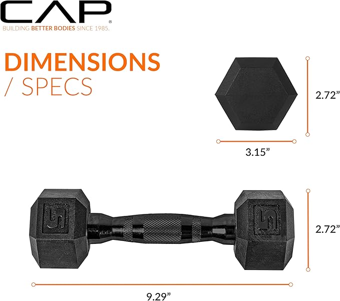 CAP Barbell Coated Dumbbell Weight